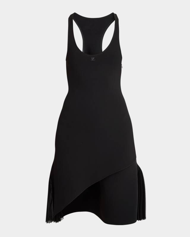 Infinity Pleats Crepe A-Line Dress
